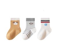 Générique Chaussettes souples pour bébé, sans semelle, pour nouveau-nés, garçons et filles, antidérapantes, antidérapantes, rembourrées (Yellow, 3-5 Years)