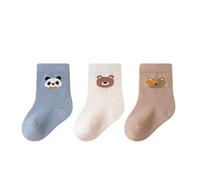 Générique Chaussettes souples pour bébé, sans semelle, pour nouveau-nés, garçons et filles, antidérapantes, antidérapantes, rembourrées (Khaki, 1-3 Years)