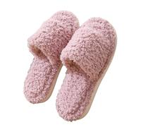 Générique Chausson Chaud Femme Fourrure Chaussons Fourrés Mouton Pantoufle Couleur Unie Pantoufles Antidérapant Slippers D'Intérieur Babouche Semelle Feutre Pantoufle Chausson Femme Confort Hiver