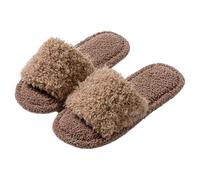 Générique Chausson Chaud Femme Hiver Gros Chaussons Peluche Pantoufle Couleur Unie Pantoufles Fourrés Mouton Chaud Slippers Maison Quotidiennes Babouche Feutre Chaussures De Maison Pantoufle