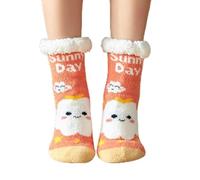 Générique Chausson Chaussette Femme Homme, Chaussettes Pantoufles Antidérapantes Thermiques, Hiver Chaude Polaire, Grosses Pilou de Noel, Cadeau Noël