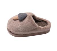 Générique Chausson Femme Hiver Chaud Chaussons unisexes en à mémoire de forme style rétro doux et chaleureux pour un confort optimal en intérieur et extérieur (Brown, 45)