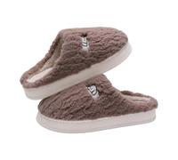 Générique chausson femme hiver Chaussons Femme Confortable Semelle À Mémoire Pantoufles Légères Peluche Chaude Doublure Chaussures Douillettes Feutre Pantoufles De winter shoes for women Café 44