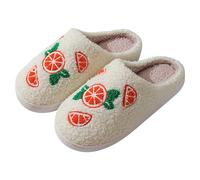 Générique chausson femme hiver Chaussons Femme Maison Mémoire Mousse Pantoufles Légères Chaude Doublure Chaussures Douillettes Chauds Et Confortables Pantoufle winter shoes for women Orange 37