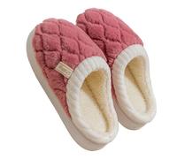 Générique chausson femme hiver Chaussons Femme Mémoire De Forme Pantoufles Légères De Maison Pour Chaussures Douillettes Chauds Et Confortables Pantoufle Chaudes winter shoes for women Rouge 36