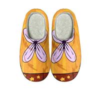 Générique chausson femme hiver Chaussons Hiver Femme Mousse À Mémoire Pantoufles Légères De Maison Pour Chaussures Douillettes Peluche Pantoufle Maison Slippers winter shoes for women Jaune 43
