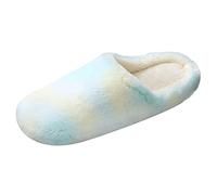 Générique Chausson Fourré Femme Velours Multicolore pour Femmes Pantoufles Chaussures Cravate-Teinture Orteil Pantoufles Rondes Appartements Plus pour Femmes Maison Pantoufle Femme