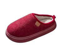 Générique Chausson Homme Hiver,Chaussons D'IntéRieur à Semelle éPaisse pour L'Automne Et l'hiver Chaussures Confortables avec Design AntidéRapant pour Un Usage Domestique (Red 38)