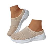 Générique Chausson Homme, Sandale Femme Sabot Pantoufle Chaussure Orthopédique Lacets Confortables Légères Slip on Antidérapante, Respirantes Diabétiques Pantoufles en Maille, Khaki