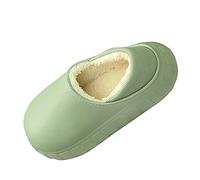Générique Chaussons Chauds Femme - Pantoufles Chaussures Flat Home Men Slip-on Slippers Keep Men Women Women Furry Shoes Warm Women's Pantoufle (Green 39-40)