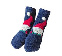 Générique Chaussons Chaussettes Fourrées Chaudes Chaussette De Nuit Femme Noel Hautes Chausson Homme Hiver Lit Robe Chambre Polaire Montantes Paillettes Grosse Personnalisable Bleu clair