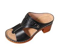 Générique Chaussons Confortables pour Femmes pour Une détente Quotidienne Design élégant à Bout Ouvert Parfait l'été Tenue décontractée Polyvalente Talons faciles à Enfiler Claquettes Femme #37