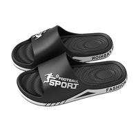 Générique Chaussons de Bain Robustes pour Homme, Semelle Plate et Confortable avec Trous d'aération, Modèle antidérapant à Enfiler, pour Douche, Piscine et après-Sport