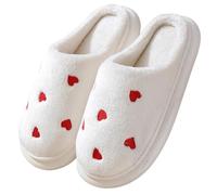 Générique Chaussons de Maison pour Femmes Pantoufles douillettes pour couples,idéales la Saint-Valentin,avec motif cœur,confortables à porter à l'intérieur comme l'extérieur,semelle plate.