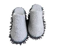 Générique Chaussons de Vadrouille Amovible, Chaussons Muet pour Sol Poussière Multifonction, Microfibre Haute Absorption Doux Lavables Réutilisables Pantoufles, Outil de Nettoyage pour Plancher