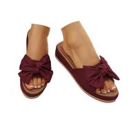 Générique Chaussons d'Été pour Femme, Chaussons pour Maison Pantoufles d'Été Délicates à Nœud sur le Devant, Légères et à Semelle Épaisse, avec une Semelle Intérieure Confortable (40)
