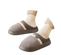 Générique Chaussons d'hiver Doux et Confortables pour l'intérieur, Doublure Polaire Chaude, Non Pelucheux, pour Salle de Bain et Chambre à Coucher (Grey-a, 42-43)