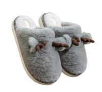 Générique Chaussons d'hiver Unisexes Confortables avec Semelle pour Un Confort et Une Chaleur intérieurs idéaux pour Les Vacances (B-Grey, 42-43)