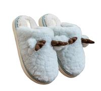 Générique Chaussons d'hiver Unisexes Confortables avec Semelle pour Un Confort et Une Chaleur intérieurs idéaux pour Les Vacances (B-Light Blue, 40-41)