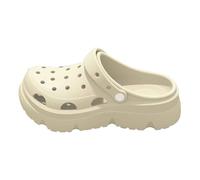 Générique Chaussons féminins décontractés à Porte Quotidienne avec Bout Ouvert et Semelle épaisse idéal été Style Casual avec Denim Talon Moyen 5 cm Confort (Beige, 39)