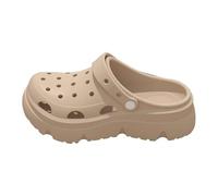 Générique Chaussons féminins décontractés à Porte Quotidienne avec Bout Ouvert et Semelle épaisse idéal été Style Casual avec Denim Talon Moyen 5 cm Confort (Khaki, 39)