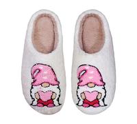 Générique Chaussons Femme AntidéRapantes Saint Valentin Couple Bordure Hiver Amour Coton Pantoufles Intérieur Maison En Peluche Pantoufles Chaudes