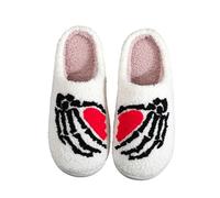 Générique Chaussons Femme Chaussons d'intérieur et d'extérieur pour femmes design unisexe décontracté sur le thème d'Halloween confortables et pratiques pour toutes les occasions (White, 45)