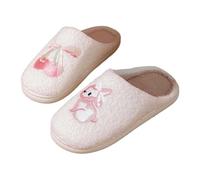 Générique Chaussons Femme Hiver Chaud Mignon Confortable Animaux a la Mode Pantoufle Femme Chaude Polaire Antidérapantes Casual Maison Chambre Chaussure (White, 45)
