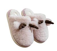 Générique Chaussons Femme Homme Noel Maison Pantoufle Femme Hiver Chaud Motif Père Noël Chausson de Noel Mignon Doux et Confort Semelle Antidérapante Peluche Pantoufles.