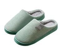 Générique Chaussons Femme Pantoufle Pantoufles De Noël Pour Homme Et En Peluche Amusante L'hiver Mules Fausse Fourrure Lavable 40°c Semelle Texture Isolation Froid Ete Slippers Vert 41