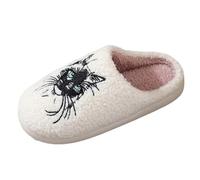 Générique Chaussons Femme Pantoufles Mule Chauds Et Confortables Pour Halloween Claquettes Pliables Voyage Sac Rangement Résistant À L'eau Pantoufle Chausson Charentaises Hommes Blanc 38
