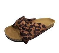 Générique Chaussons Femme Pantoufles té Bout Ouvert Sandales Plates en lin Très Douces Antidérapante Slides Cloud Soft Chaussures de Maison Pour courir comme sur des nuages