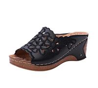 Générique Chaussons Femme Rigolo Pantoufles Mode Casual Chaussures Out Plates-Formes Creuses Talons épais pour Femmes Pantoufles pour Femmes