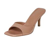 Générique Chaussons Femmes Chaussons d'été décontractés à talon moyen et bout ouvert pour femme,chaussures à enfiler pour un rendez-vous galant avec un jean,une robe ou une jupe.