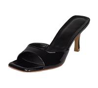 Générique Chaussons Femmes Chaussons d'été décontractés à talon moyen et bout ouvert pour femme,chaussures à enfiler pour un rendez-vous galant avec un jean,une robe ou une jupe.