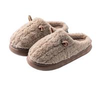 Générique Chaussons Homme Chaud Pantoufles d'hiver Peluche Mousse À Mémoire De Forme Mule Classique Antidérapants Intérieur Souple Douce Respirant Quotidiens Bout Fermé Mignon Chaussures