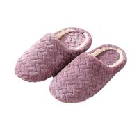 Générique Chaussons Homme Pantoufle Femmes Hiver Court Peluche mémoire Mousse Chaud Coton Mixte Adulte Laine en Peluche Doublée avec Semelle en Caoutchouc Antidérapante