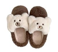 Générique Chaussons Homme,Pantoufles en Mousse À Mémoire De Forme pour Femmes Hiver Dessin Animé Slippers Chaussures Maison des Madame Doublure Fourrure Confortable Mousses Mules Chausson Femme