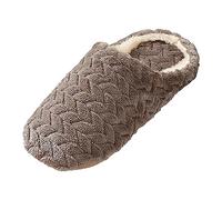Générique Chaussons Homme Unisexe Silencieuses Hiver Antidérapants Pantoufles Chaud Doublure en Peluche Mousse À Mémoire Mule Tendance Intérieur Souple Légères Chaussures Douce Polyvalentes