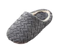 Générique Chaussons Homme Unisexe Silencieuses Hiver Antidérapants Pantoufles Chaud Doublure en Peluche Mousse À Mémoire Mule Tendance Intérieur Souple Légères Chaussures Douce Polyvalentes