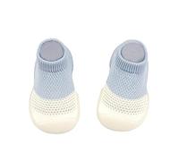 Générique Chaussons Intérieur Bébé Pas Mesh Respirant Élastique Antidérapant Souple Garçon Fille (Blue, 18 Toddler)