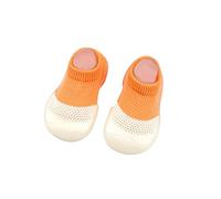 Générique Chaussons Intérieur Bébé Pas Mesh Respirant Élastique Antidérapant Souple Garçon Fille (Orange, 22 Toddler)