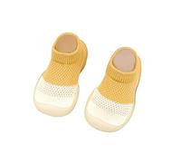 Générique Chaussons Intérieur Bébé Pas Mesh Respirant Élastique Antidérapant Souple Garçon Fille (Yellow, 20 Toddler)