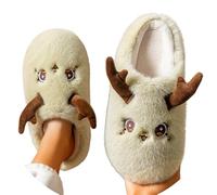 Générique Chaussons Noel Femme Chaud Chausson Peluche Homme Hiver Pantoufle Grinch Fantaisie Noël Couple Pantoufles De Slippers Confortable Rigolote Lutin Assorti Adulte Confort Des Chaudes Polaire