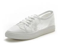 Générique Chaussure Baskets Tennis Plateforme Femme Dentelle Laçage Respirantes Plat Jogging Chaussures Basses Outdoor Confortable Mode Sneakers Femmes Bas Sneaker à Lacets Antidérapant