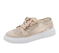 Générique Chaussure Baskets Tennis Plateforme Femme Dentelle Laçage Respirantes Plat Jogging Chaussures Basses Outdoor Confortable Mode Sneakers Femmes Bas Sneaker à Lacets Antidérapant