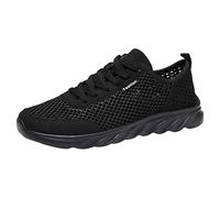 Générique Chaussure Chaussures de Sport Homme Modèle Été Nouveau Confortable Respirant Maille Creux Antidérapant Lacets Décontractées (Black, 45)