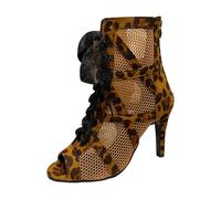 Générique Chaussure Danse Latine Femme Talon Haut Chaussons Jazz Satin Brillant Luxueux Ballerines Chaussures De Sandales anti-Dérapant a Ballerine s 20 Hip-Hop Escarpins Petit Brun-D 39