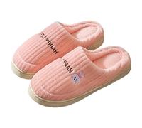 Générique chaussure de marche femme Chaussons Orthopédiques Femme Maison Mémoire Mousse Pantoufles Légères Chaude Doublure Chaussures Douillettes Feutre Pantoufles De chaussons drole Rose vif 38