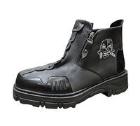Générique Chaussure De Securite Homme Montante Bottes Chaussures Cuir En Masculin Ville Cowboy Hiver Boots Bottine Sécurité Hommes Bottines Botte Montantes Noir Lacets Devant Rangers Securité Travail